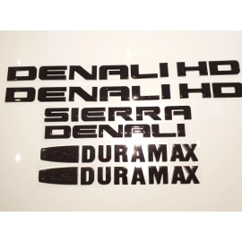 Aftermarket Products 6X 11-19 Gloss Black GMC Sierra Denali Duramax 2500HD 3500HD Emblem Letters