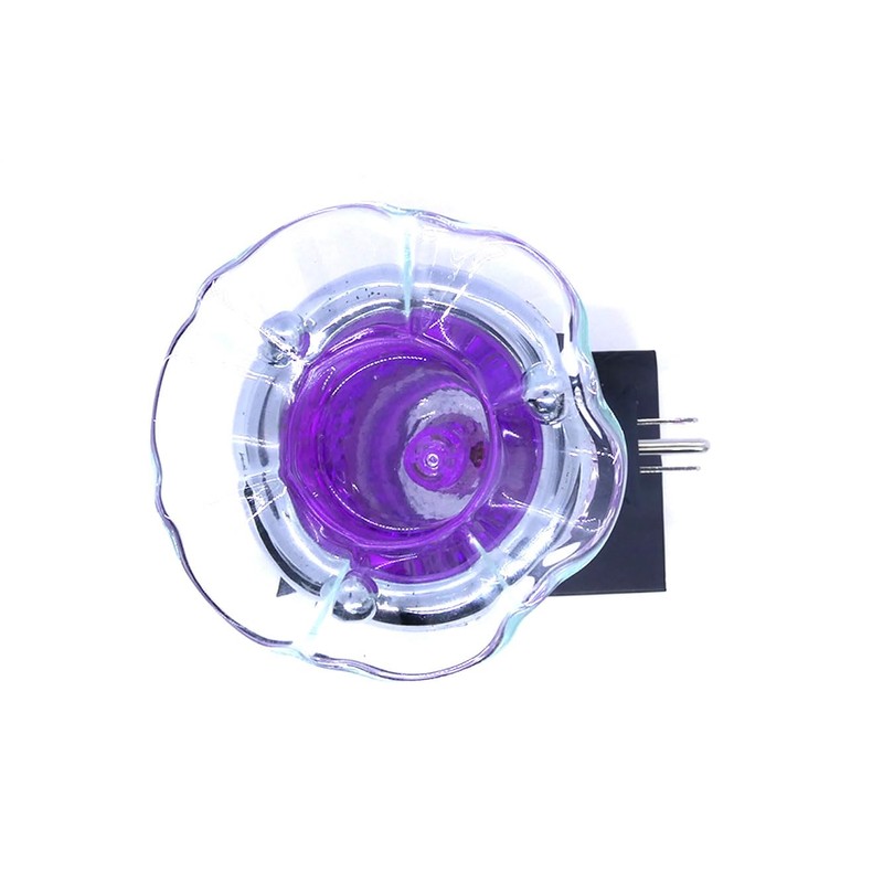 Crystal Clear Purple Contemporary Glass Design Plug-in Aroma Warmer and