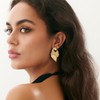Gold Statement Earrings for Women Trendy Flower Chunky Gold Earrings