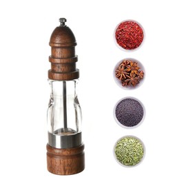 Vintage Oak Wood Manual Salt Pepper Grinder Mill Pepper Spice Mill Oak Spice Seasoning Milling Gadget for Cooking Tools Cookware
