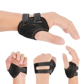 FORTEMOTUS CMC Thumb Orthosis Left, Ortho-Thumb Brace Splint with Fabric Bandage for Stabilizing the thumb saddle joint, Relieves Pain from Osteoarthritis, Arthritis (Black, M, 16-19 cm)