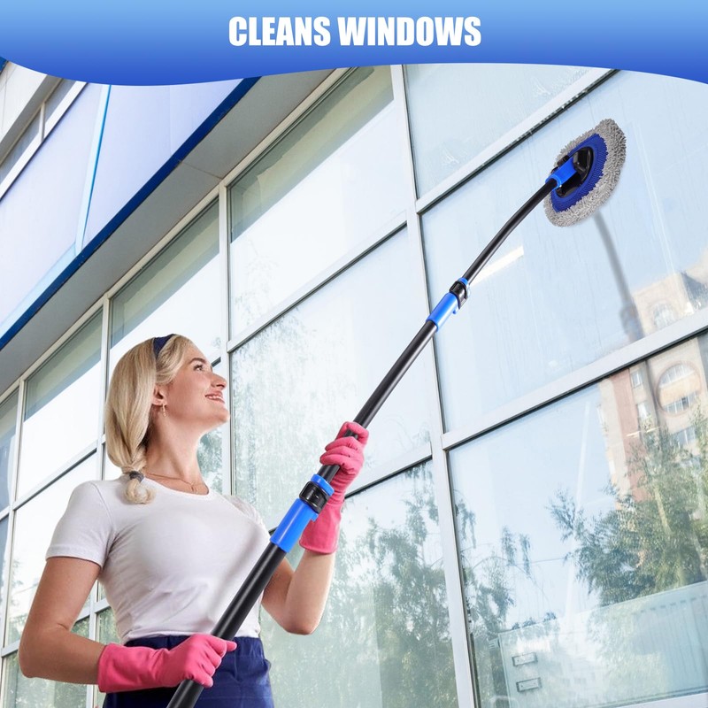 Wall Cleaner Mop, Washer Mops with Long Handle for Cleaning