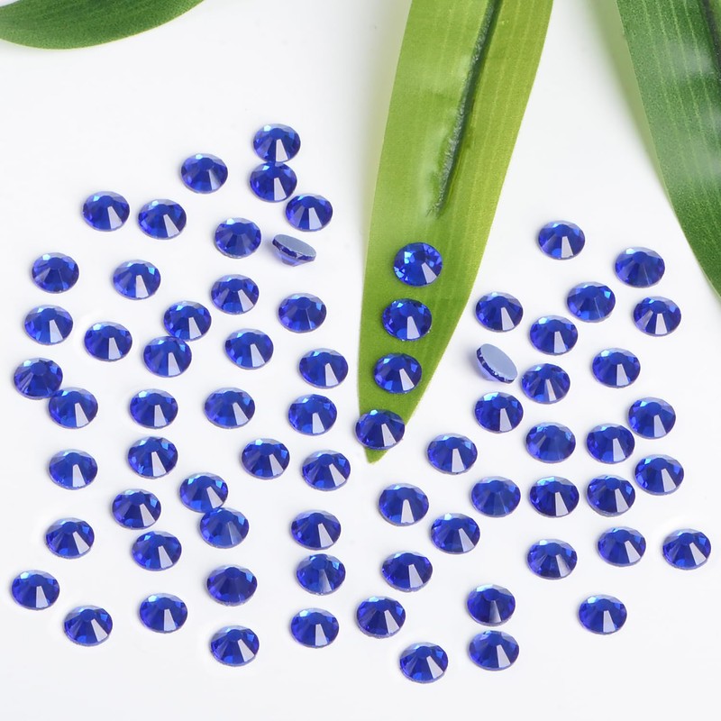 Bymitel Hotfix Crystal Rhinestones Round Gems Iron on DIY Jewelry