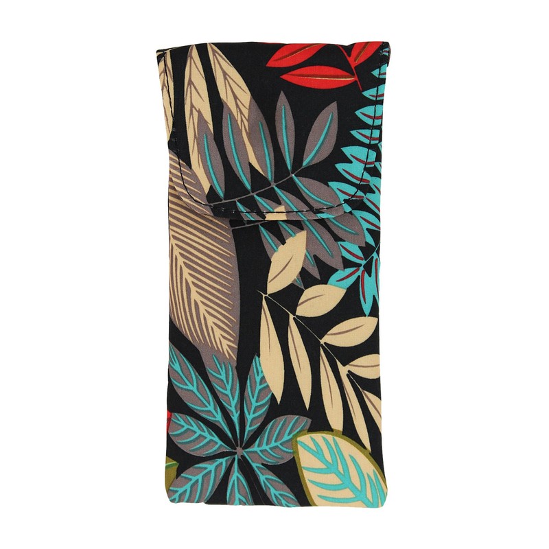 2 Pack Fabric Eyeglass Case Top Closure, Slip In Eyeglass