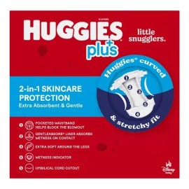 Huggies Little Snugglers Plus Newborn Diapers, 148 Ct for Newborn (up to 10 lbs)