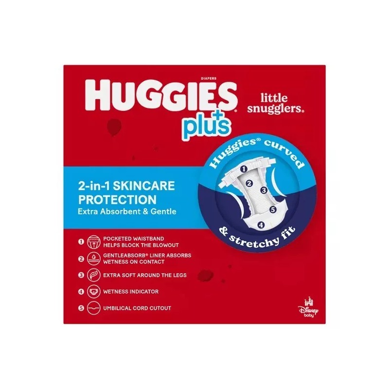 Huggies Little Snugglers Plus Newborn Diapers, 148 Ct for Newborn