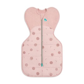 Love to Dream Swaddle UP Lite, Luxuriously Silky Soft Viscose from Bamboo, Snug Fit Helps Calm Startle Reflex, New Born Essentials for Baby, 0.2 TOG, 13-19 lbs, Light Pink Superstar
