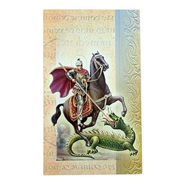 William J. Hirten Deluxe Catholic Holy Card with Traditional Prayers (Saint George)