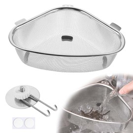 SHUOHONG Strainer Basket Sink, Stainless Steel Drain Strainer, Kitchen Sink, Pasta Strainer, Strainer Basket, Stainless Steel, Hanging Sink Strainer for Kitchen, Sink, Tap