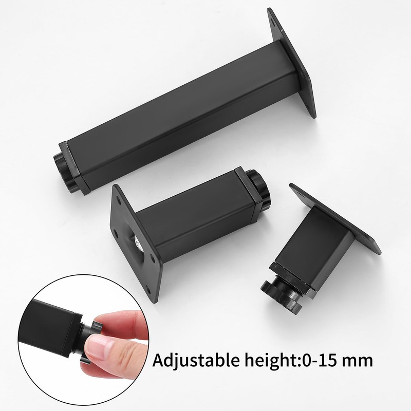 4 Pcs Adjustable Furniture Legs, 0-15mm Adjustable Table Legs, 5cm/2
