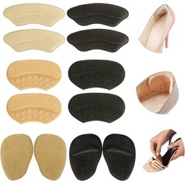 Almohadillas de Talón y Metatarsianas Adheribles para Zapatos Plantillas para Zapatos Tacones Protector Mujer y Hombre, Relleno Zapatos Grandes Cojines de Talón, Antideslizante (12 PCS)