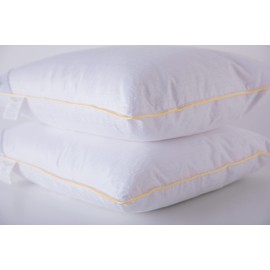 Eastwarmth Goose Down Feather Soft Pillows Queen Size One Pillow 100% Cotton Supportive Cool Bed Pillows for Back Side Stomach Sleepers