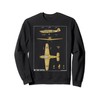 Messerschmitt Bf 108 Taifun WW2 German Plane Diagram Sweatshirt