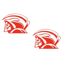 2 Pack - Grim Reaper | Decal Vinyl Sticker Graphics for Car Truck SUV Van Window Laptop Tumbler| 5.5" Width by 3.8" Height HOM0089.031 Red