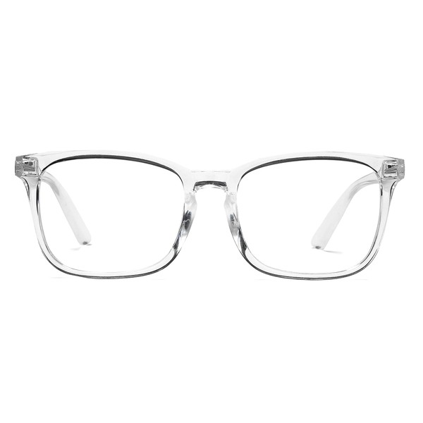 Pro Acme Color Blue Light Blocking Glasses for Women and Men, Computer Reading/Gaming/TV/Phones Eyewear Frame(Transparen