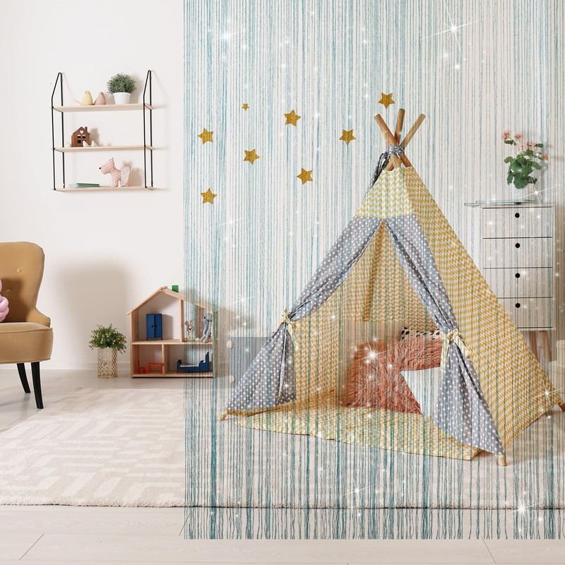 4 Pack String Door Curtains, 100 x 200cm String Curtain