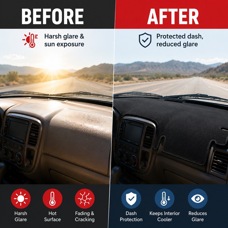 Dashboard Cover Mat for Chevy & GMC Trucks – Anti-Slip