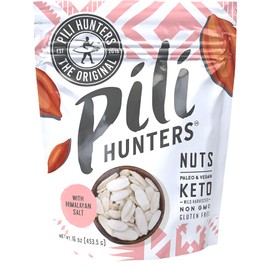 Pili Hunters - Wild Sprouted Pili Nuts, Himalayan Salt (1 lb Bag) Keto/Paleo/Vegan Snacks, Low Carb Energy, Gluten Free, No Sugar Added, Superfood, The Original