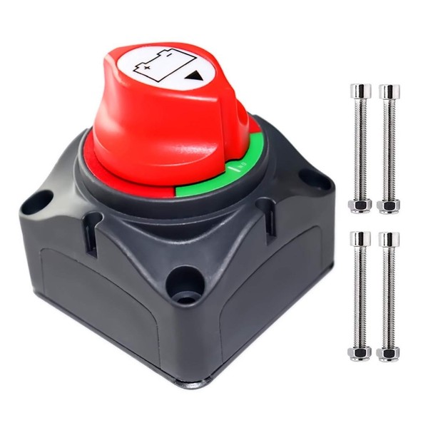 Battery Disconnect Switch Master, 12V-48V Waterproof Power Isolator On-Off Kill Switch 275Amps High Current for Car RV Marine Boat Truck ATV Vehicles