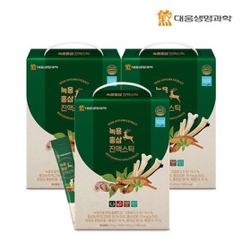 Daewoong Life Science Deer Antler & Red Ginseng Extract Sticks 100 Packs, 3 Boxes / Large Capacity 6-Year-Old Red Ginseng Holiday Gift Set / 대웅생명과학 녹용홍삼 진액 스틱 100포 3박스 대용량 6년근홍삼 명절선물세트