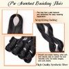 French Curl Braiding Hair 14 Inch 8 Packs Black Curly