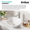 KRAUS Bathroom Sink Pop-Up Drain Assembly in Satin Nickel for
