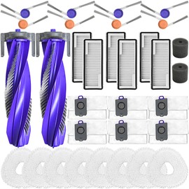 Accessories Replacement Compatible with Narwal Freo Z10/ Freo Z10 Ultra Robot Vacuum, 2 Main Brush, 6 Hepa Filter, 6 Dust Bags, 8 Mop Pads, 6 Side Brushes, 2 Water Tank Filter Sponge (Freo Z10 Kits)