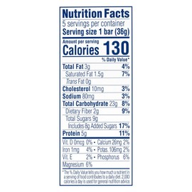 Clif Kid Zbar - Zbar Protein Cookies & Cream  5 bars 1.27oz each (Pack of 6)