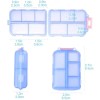 Oimdoinio Weekly Pill Organizer 10-Compartment ABS Plastic Storage Box For