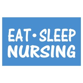 Eat Sleep Nursing StickerG950 8" Vinyl Nurse School Scrubs Uniform hat