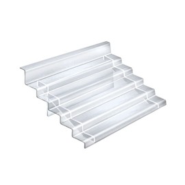 Azar Displays 326037 Five-Tier Counter Step Display: 14.75" W x 13.75" D x 8" H, Clear