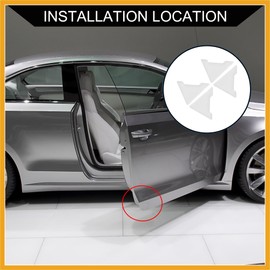 Partuto Car Door Guard Protector/Exterior Door Edge Corner Guard for Car Vehicle RV Truck Pickup/Anti-scratch Collision PU / 1 Set Clear Replacement