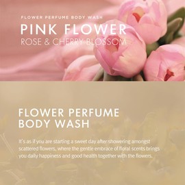 SHOWERMATE Flower Perfume Body Wash 31.7 fl oz, 900 ml (Pink - Rose & Cherry Blossom)
