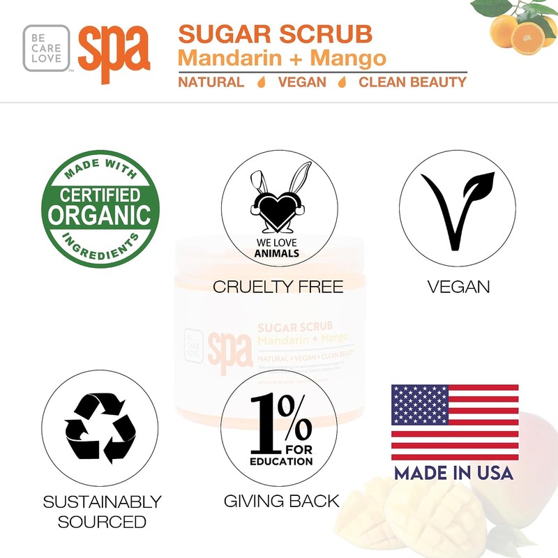 Bcl Spa Mandarin And Mango Sugar Scrub, 16 Ounce