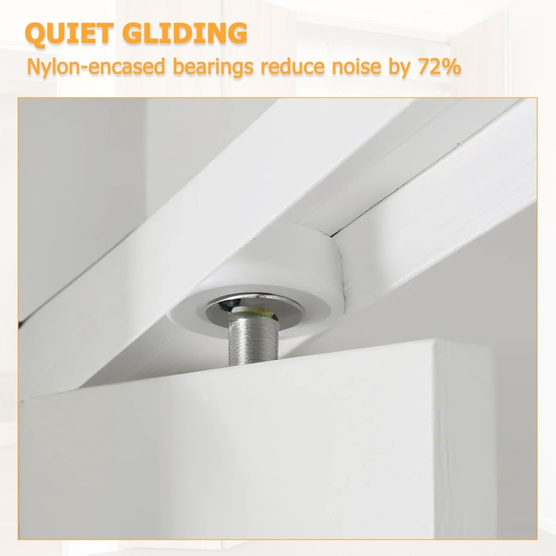 LANMIERT Bifold Door Hardware with Track, 36-Inch Bi-fold Closet Door