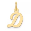 GlittersandGold 14k Small Script Letter D Initial Charm Bracelet Necklace