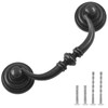 Waziaqoc 6PCS Antique Drop Bail Pulls, 3.5" Hole Center Shabby
