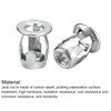 uxcell M8 Jack Nuts, 10pcs Threaded Insert Nut Carbon Steel