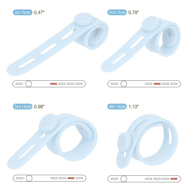 Donruby 24Pcs Silicone Cable Ties - Reusable & Washable with