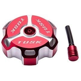 Tusk Billet Aluminum Gas Cap, Clarke Fuel Tanks Red Machined