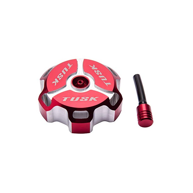 Tusk Billet Aluminum Gas Cap, Clarke Fuel Tanks Red Machined