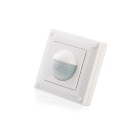 HUBER Motion 15F PIR Motion Sensor 190° for Indoor and Outdoor Use, Flush-Mounted Motion Sensor with Switch, 2 + 3 Wire Technology