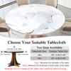 Dremisland 150cm Waterproof Round Tablecloth White Marble Tablecloth Outdoor Garden