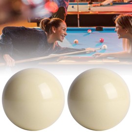 Alomejor Billiard Balls, Pack of 2 2.25" Billiard and Pool Balls, White Resin Snooker Balls, Billiard Table, Billiard Cue Ball