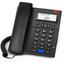 Sangyn Corded Landline Telephone with Caller ID, Adjustable Ringer Volume,Redial,Speaker，Speed Dial Analog Desk Phone for Home House Office