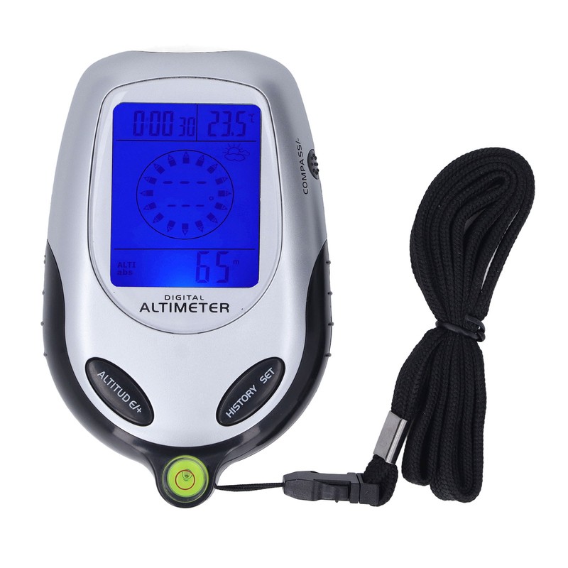 6 in 1 Altimeter Barometer Digital Display Multifunctional Thermometer Clock