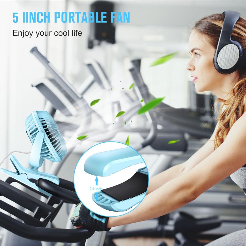 BESKAR Clip on Fan, Portable Small Desk Fans with Strong