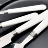 White Silverware Set for 6 Durable Stainless Steel Flatware Set