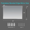 LAMCHMOR Frameless Beveled Edge Bathroom Mirror 38x26 Inch Rectangle Wall