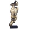 aboxoo Thinker Statue, Silence is Gold Abstract Art Figurine, Modern